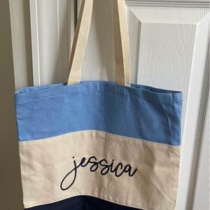 Jessica Monogrammed Tote Bag